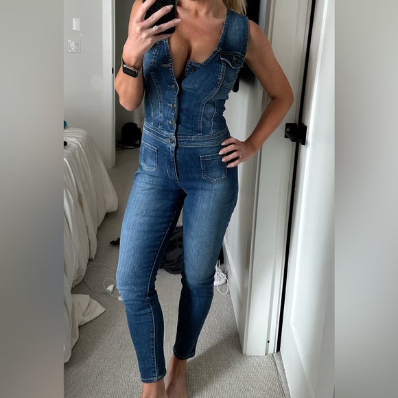 J LO for GUESS denim jumpsuit - Picture 1 of 3